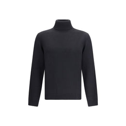 Roberto Collina Black Merino Wool Turtleneck