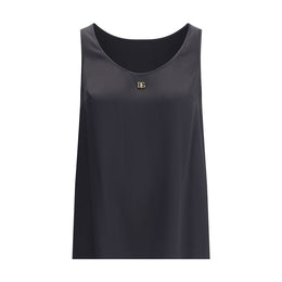 Dolce & Gabbana Black Silk Top