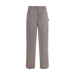 Golden Goose Brown Fleece Wool Casual Pants