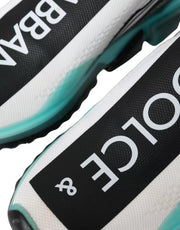 Dolce & Gabbana Black White Blue Slip On Sorrento Sneakers