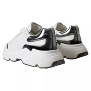 Dolce & Gabbana White Silver Leather Sport DAYMASTER Sneakers