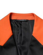 Dolce & Gabbana Orange SICILIA Double Breasted Coat Blazer