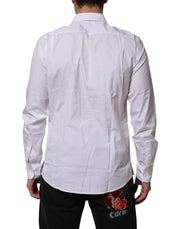 Dolce & Gabbana White Poplin Cotton Formal Men Dress Shirt