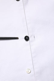 Dolce & Gabbana White Bib Cotton Poplin GOLD Men Formal Shirt