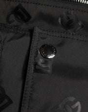 Dolce & Gabbana Black Cargo Windbraker Logo Mania Jacket