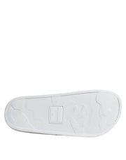 Dolce & Gabbana White Leather Slides Sandals Beachwear Shoes