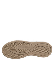 Dolce & Gabbana White Brown Leather Low Top Men Sneakers Shoes