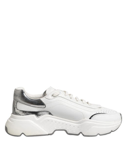 Dolce & Gabbana White Daymaster Leather Low Top Sneakers Shoes