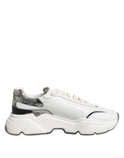 Dolce & Gabbana White Daymaster Leather Low Top Sneakers Shoes