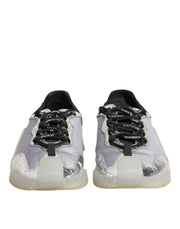 Dolce & Gabbana Black Silver NS1 Men Low Top Sneakers Shoes
