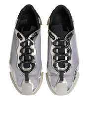 Dolce & Gabbana Black Silver NS1 Men Low Top Sneakers Shoes