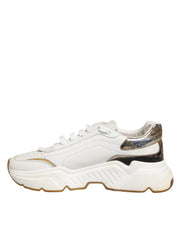 Dolce & Gabbana White Daymaster Leather Low Top Sneakers Shoes