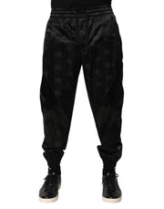 Dolce & Gabbana Black Logo DG Print Men Jogger Sweatpants Pants