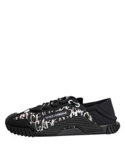 Dolce & Gabbana Black White NS1 Lace Up Low Top Sneakers Shoes