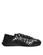 Dolce & Gabbana Black White NS1 Lace Up Low Top Sneakers Shoes