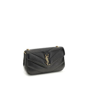 Saint Laurent Black Lamb Ovis Aries Aries Shoulder Bag