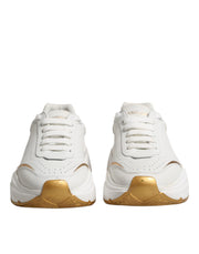 Dolce & Gabbana White Gold Daymaster Low Top Sneakers Shoes