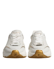 Dolce & Gabbana White Gold Daymaster Low Top Sneakers Shoes