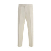 ZEGNA White Cotton Dress Pants