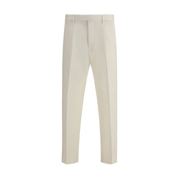 ZEGNA White Cotton Dress Pants
