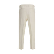 ZEGNA White Cotton Dress Pants
