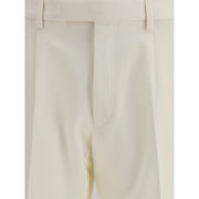 ZEGNA White Cotton Dress Pants