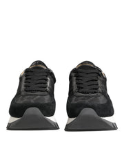 Dolce & Gabbana Black Gray Leopard Low Top Sneakers Shoes