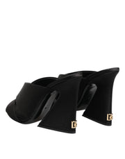 Dolce & Gabbana Black Keira Baroque High Heel Sandals Shoes