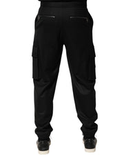 Dolce & Gabbana Solid Black Cargo Jogger Men Sweatpants Pants