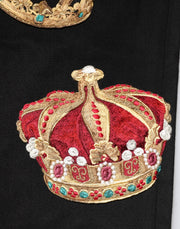 Dolce & Gabbana Black Baroque Royal Men Dress Trouser Pants