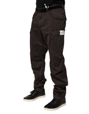 Dolce & Gabbana Brown Cotton Stretch Cargo Men Trouser Pants
