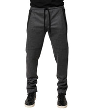 Dolce & Gabbana Gray Black Wool Blend Jogger Sweatpants  Pants