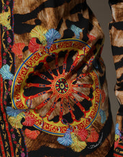 Dolce & Gabbana GOLD Cotton Tiger Carretto Long Sleeve Shirt