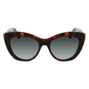 Salvatore Ferragamo Brown Acetate Sunglasses