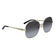 Salvatore Ferragamo Gold Metal Sunglasses