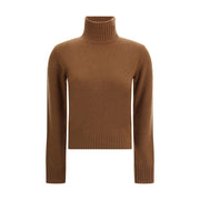 Ami Paris Brown Cashmere Cashmere Sweater