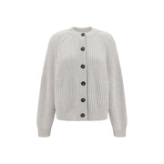 Brunello Cucinelli White Cashmere Cardigan