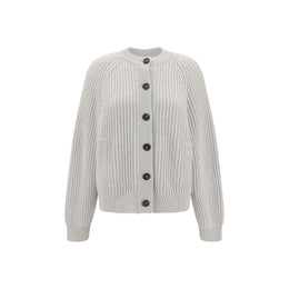 Brunello Cucinelli White Cashmere Cardigan