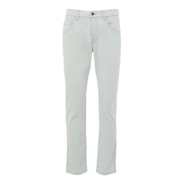 Gucci Blue Cotton Relaxed Fit Jeans