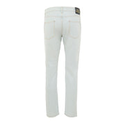 Gucci Blue Cotton Relaxed Fit Jeans