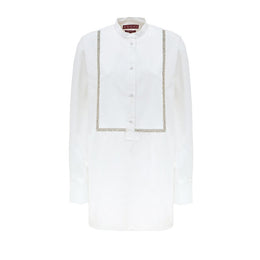 Gucci White Cotton Blouse
