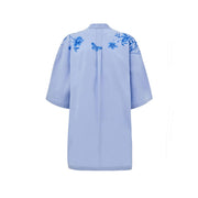 Gucci Blue Cotton Pattern Shirt