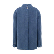 Gucci Light Blue Wool Coat