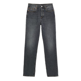 Gucci Gray Cotton Relaxed Fit Jeans