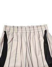 Dolce & Gabbana Off White Polyester DG Logo Sweatshorts Shorts