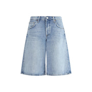 Agolde Light Blue Cotton Bermuda Shorts