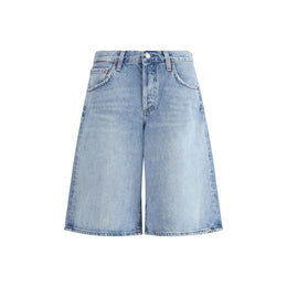Agolde Light Blue Cotton Bermuda Shorts