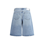 Agolde Light Blue Cotton Bermuda Shorts