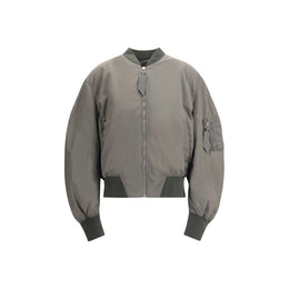 The Attico Green Polyester Bomber