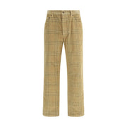 Burberry Brown Cotton Casual Pants